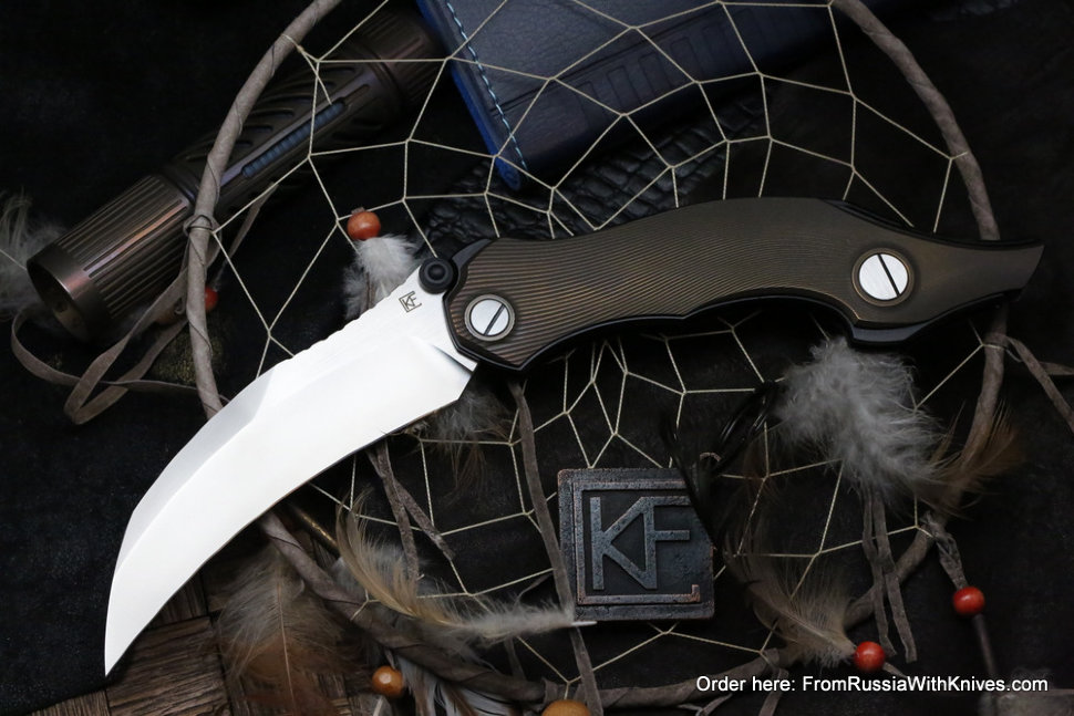 Garage sale - Krokar Ti knife (Konygin, Ti, Zirc, M390)