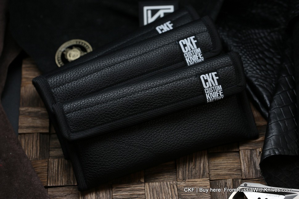 Custom handmade CKF black leather case