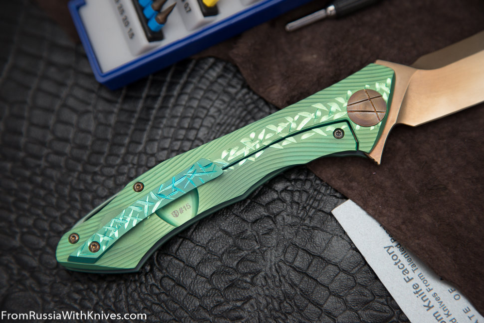 #15 Rabbit Knife customized (Alexey Konygin design, s35vn, titanium, bearings)