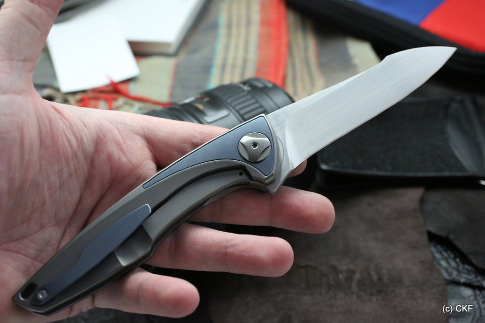 DISCONTINUED - CKF Tegral knife (Malyshev design, integral handle, M390, bearings)