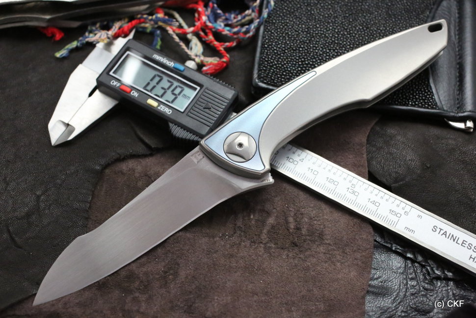 DISCONTINUED - CKF Tegral knife (Malyshev design, integral handle, M390, bearings)