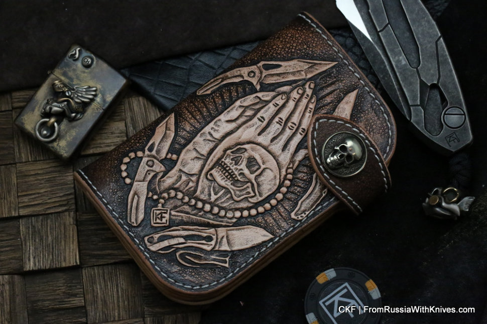 Custom Leather Wallet CKF Pray-1