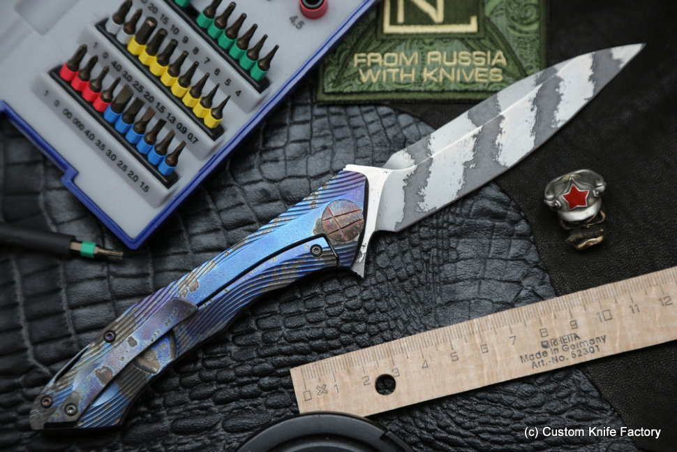#19 Rabbit Knife customized (Alexey Konygin design, s35vn, titanium, bearings)