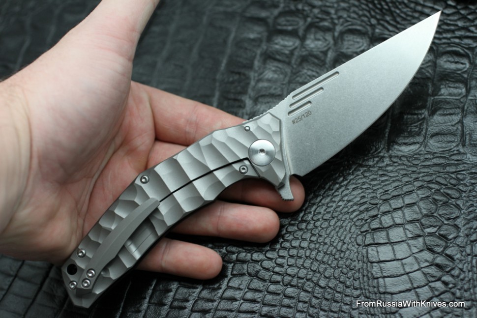 DISCONTINUED - Morrf Knife (Evgeny Muan design, S35VN, bearings, titanium+G10)