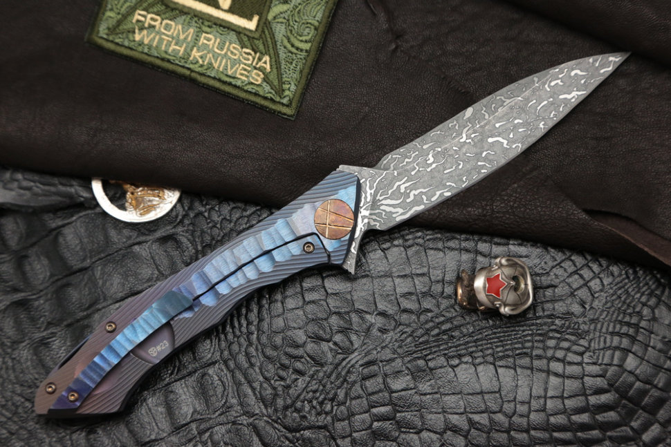 #23 Rabbit Knife customized (Alexey Konygin design, s35vn, titanium, bearings)