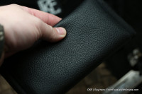 Custom handmade CKF black leather case