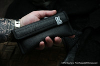 Custom handmade CKF black leather case