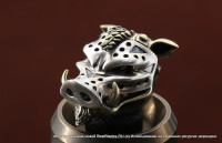 Brass Bead  Wild Boar (2 metal parts)   