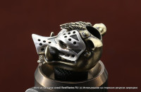 Brass Bead  Wild Boar (2 metal parts)   