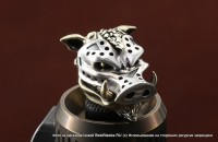 Brass Bead  Wild Boar (2 metal parts)   