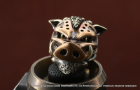 Brass Bead  Wild Boar (2 metal parts)   