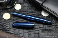 Ball pen &quot;Ace&quot; (polished, blue oxidized) by Dmitry Streltsov