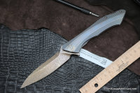#16 Rabbit Knife customized (Alexey Konygin design, s35vn, titanium, bearings)