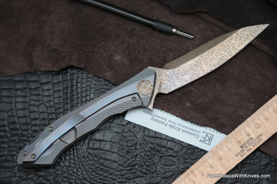 #16 Rabbit Knife customized (Alexey Konygin design, s35vn, titanium, bearings)