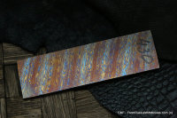 #430 -Twist- ZlaTi billet (4.78&quot; - 1.42&quot; - 0.177&quot;) Titanium Damascus