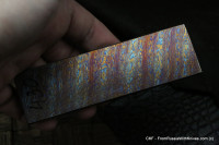 #430 -Twist- ZlaTi billet (4.78&quot; - 1.42&quot; - 0.177&quot;) Titanium Damascus