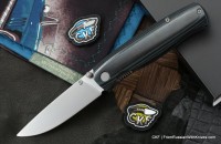 Cheburkov Strizh small - 2 (black- blue micarta, Niolox)  