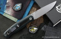 Cheburkov Strizh small - 2 (black- blue micarta, Niolox)  