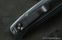 Cheburkov Strizh small - 2 (black- blue micarta, Niolox)  