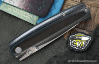 Cheburkov Strizh small - 2 (black- blue micarta, Niolox)  