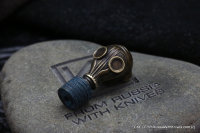 GasMask-5 Bead (patina+bronze)