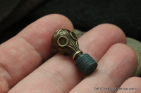 GasMask-5 Bead (patina+bronze)