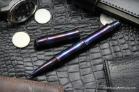 Ball pen &quot;Kamikaze&quot; (blue, timascus) by Dmitry Streltsov