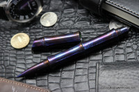 Ball pen &quot;Kamikaze&quot; (blue, timascus) by Dmitry Streltsov