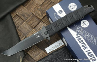 Brutalica Badyuk Tanto knife D2, black/blackwash