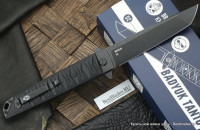Brutalica Badyuk Tanto knife D2, black/blackwash