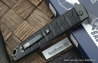 Brutalica Badyuk Tanto knife D2, black/blackwash