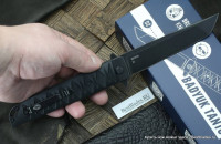 Brutalica Badyuk Tanto knife D2, black/blackwash