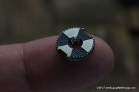 Rogwar Radiation Thumb Disk for your Emerson knife