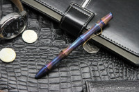 Ball pen &quot;Seito&quot; (&quot;Shattering bamboo&quot; handmade engraving, oxidized) by Dmitry Streltsov