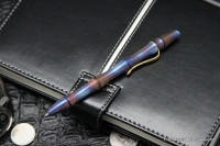 Ball pen &quot;Seito&quot; (&quot;Shattering bamboo&quot; handmade engraving, oxidized) by Dmitry Streltsov