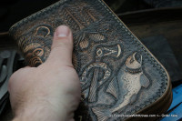 Custom Leather Clutch Wallet CKF MGTSH