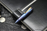 Ball pen &quot;Zeppelin&quot; (oxidized with clip) by Dmitry Streltsov