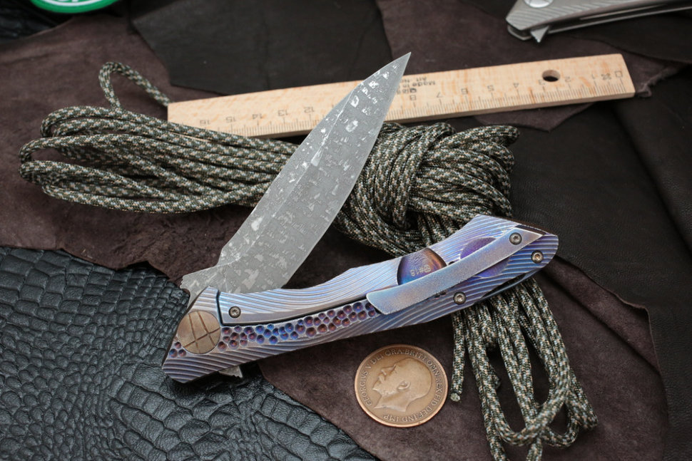 #18 Rabbit Knife customized (Alexey Konygin design, s35vn, titanium, bearings)