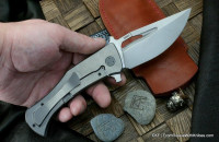 Seraphim Apach custom knife (M390, Ti, carbon insert)