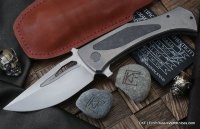 Seraphim Apach custom knife (M390, Ti, carbon insert)