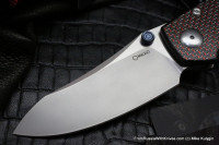 DISCONTINUED - Farko knife (red G10, M390, Ti, bearings)