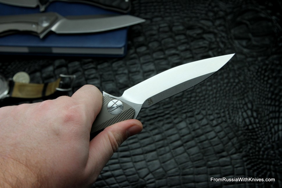 DISCONTINUED - Rabbit Knife (Alexey Konygin design, s35vn, titanium, bearings)