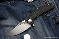 DISCONTINUED - Morrf-3.2 Knife (Evgeny Muan design, S35VN, bearings, CF+Ti)