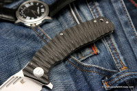 DISCONTINUED - Morrf-3.2 Knife (Evgeny Muan design, S35VN, bearings, CF+Ti)