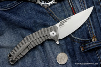DISCONTINUED - Morrf-3.2 Knife (Evgeny Muan design, S35VN, bearings, CF+Ti)