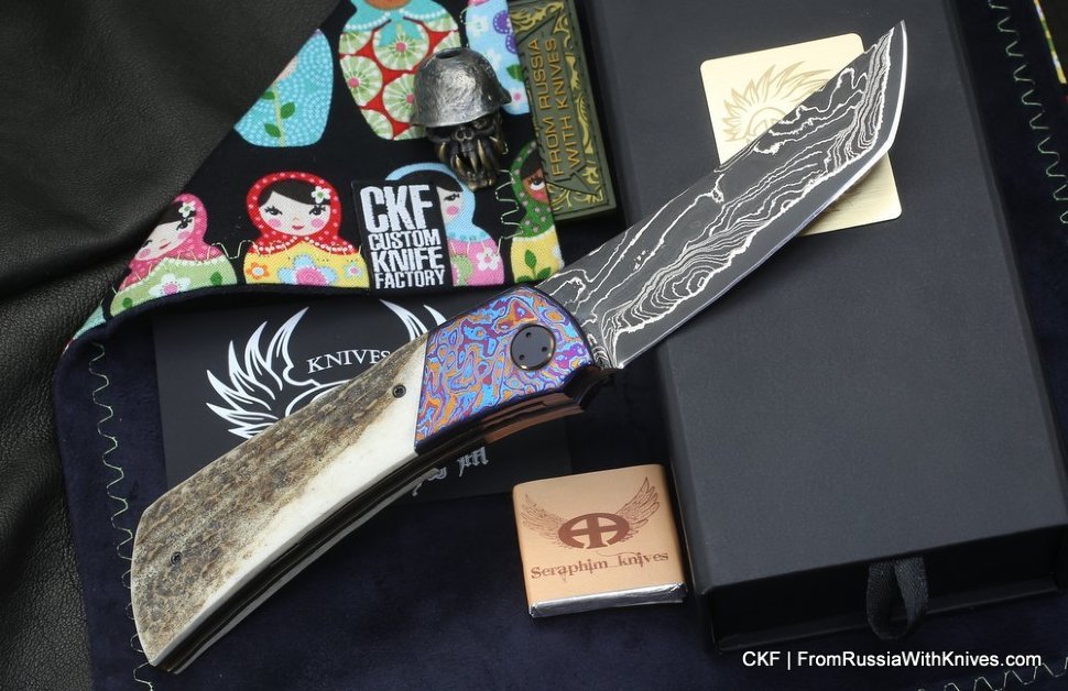 Seraphim Knives Yakuza mini (Laminated steel,Tim, deer horn)