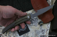 Seraphim Needle Y custom knife (M390, Ti)
