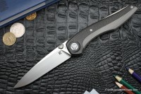 DISCONTINUED - Sukhoi Knife (Anton Malyshev design, S35VN, 2rbs, titanium+CF)