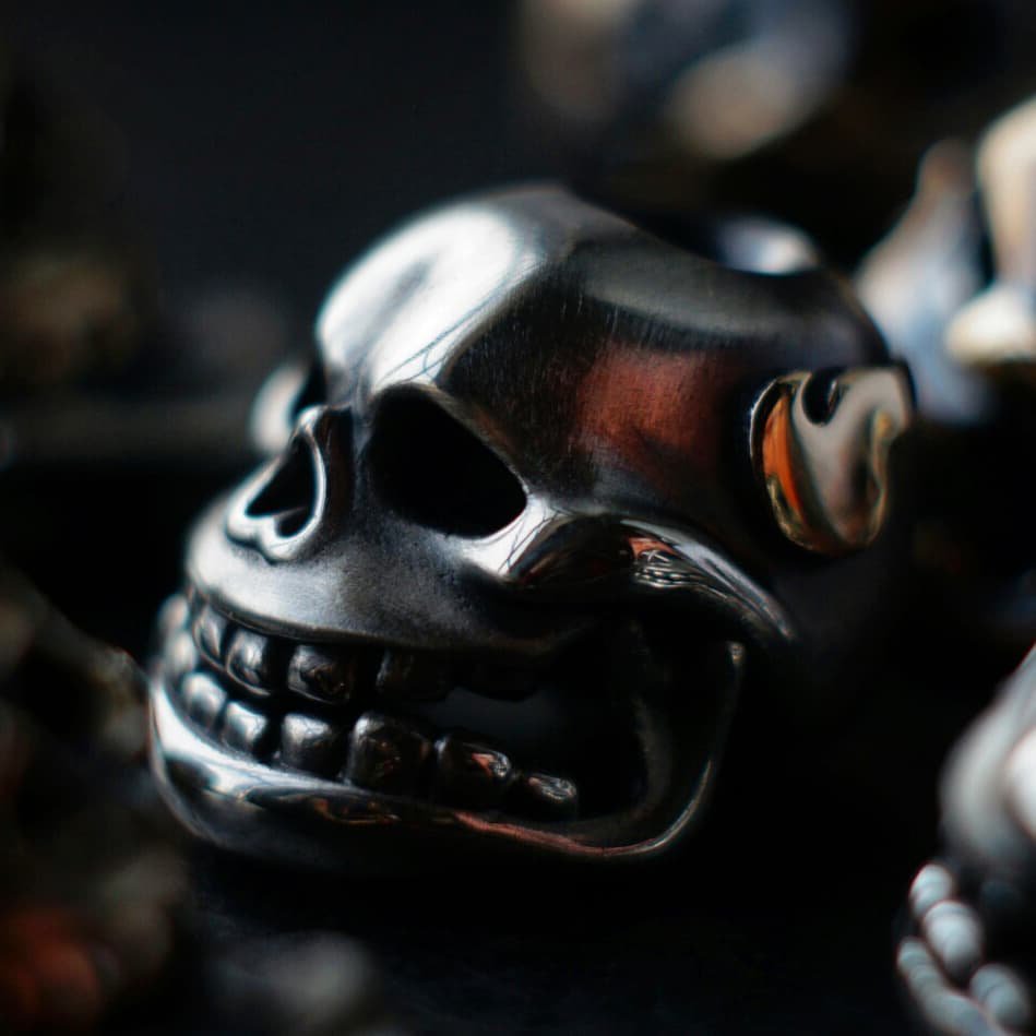 Phase Objects Custom -Scull with fire- bead