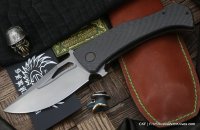 Seraphim Apach custom knife (M390, Timascus clip)